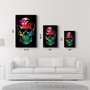 Wallity CAM-3073 Pintura Decorativa de Vidrio Templado Multicolor 46 x 72 cm